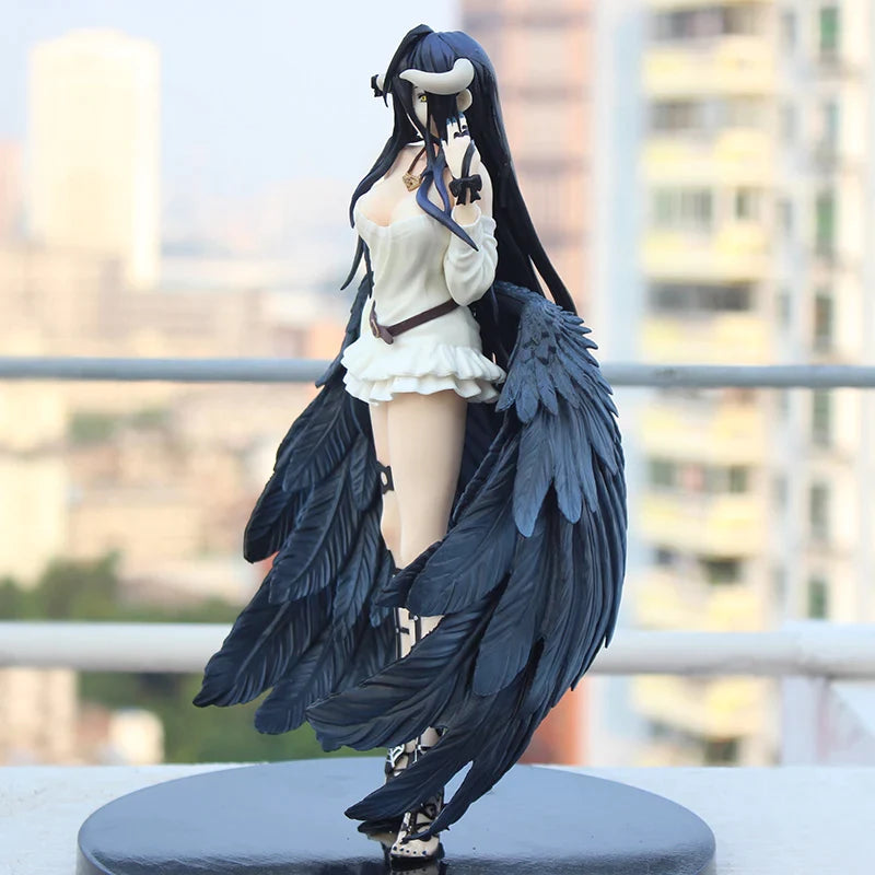 21cm Albedo Action Figures Protector Anime Sexy Girls Pvc Collectile Desktop Decoration Model Toys For Children Birthday Gifts