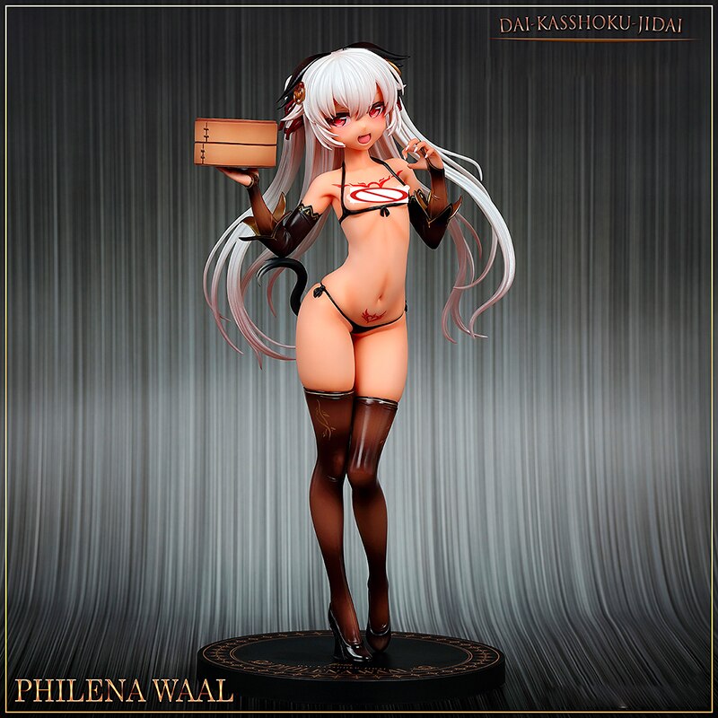 Hobby Japanese Anime Amakuni Dai Kasshoku Jidai Philena Waal PVC Action Figure Anime Figure Model Toy Collection Adult Doll Gift