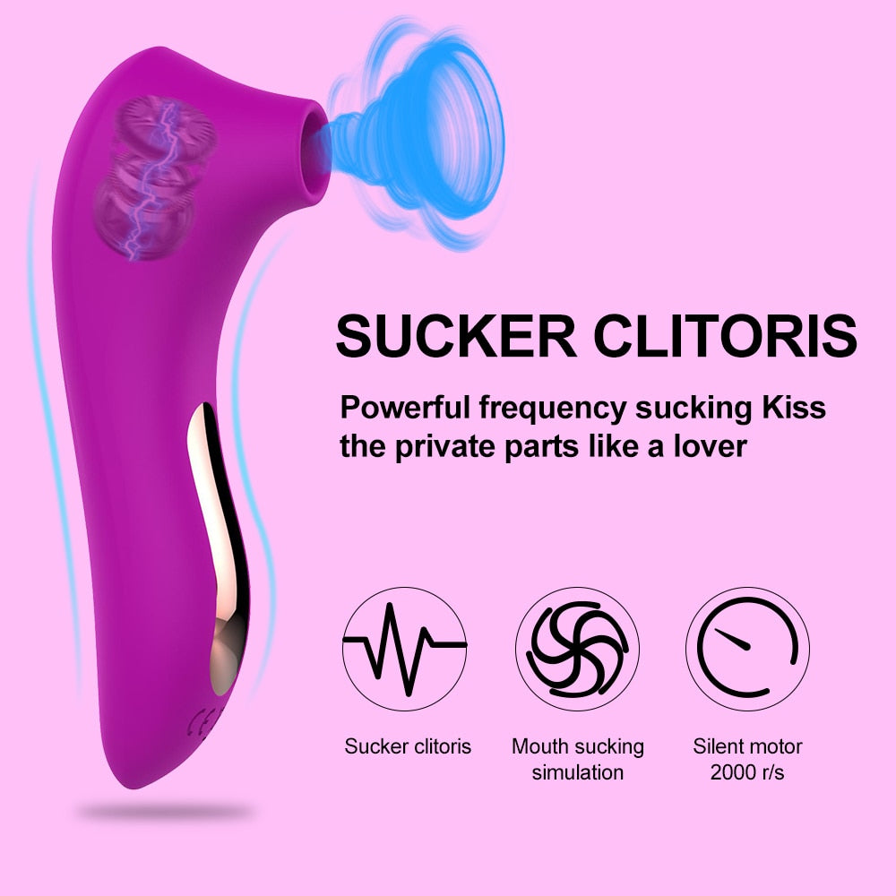 Clit Sucker Vagina Sucking Vibrator | Female Clitoris Vacuum Stimulator Nipple Sexy Toys for Adults