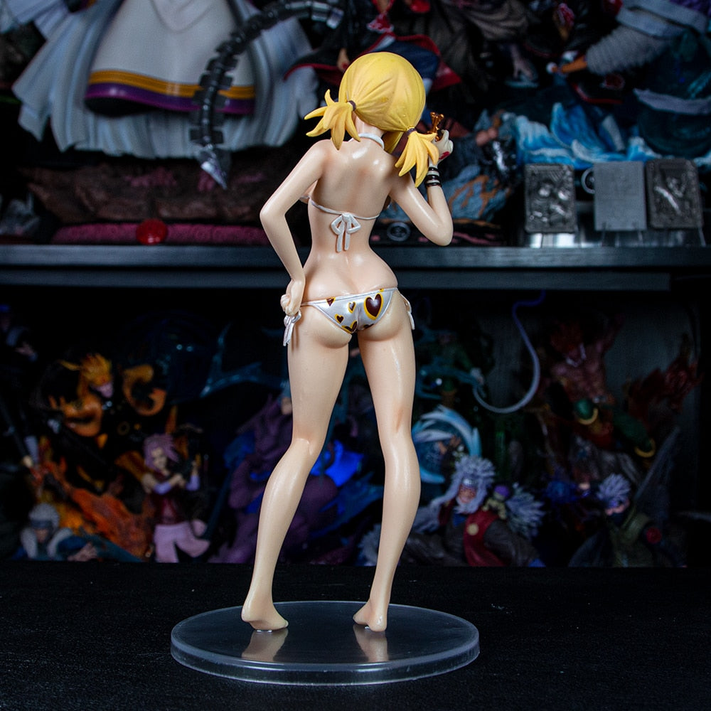 24cm Fairy Tail Lucy Heartfilia Sexy Nude Girl Model PVC Anime Action Hentai Figure Adult Collection Model Toys Doll Gift