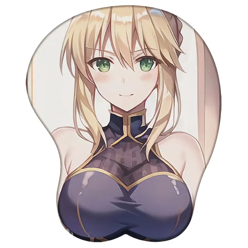 Saber Rin Sakura Alter 3D Silicone Mousepad Fate Stay Night Zero 3D Wristband Mouse Pad Anime Gaming Diy 3D Wrist Rest Mouse Mat