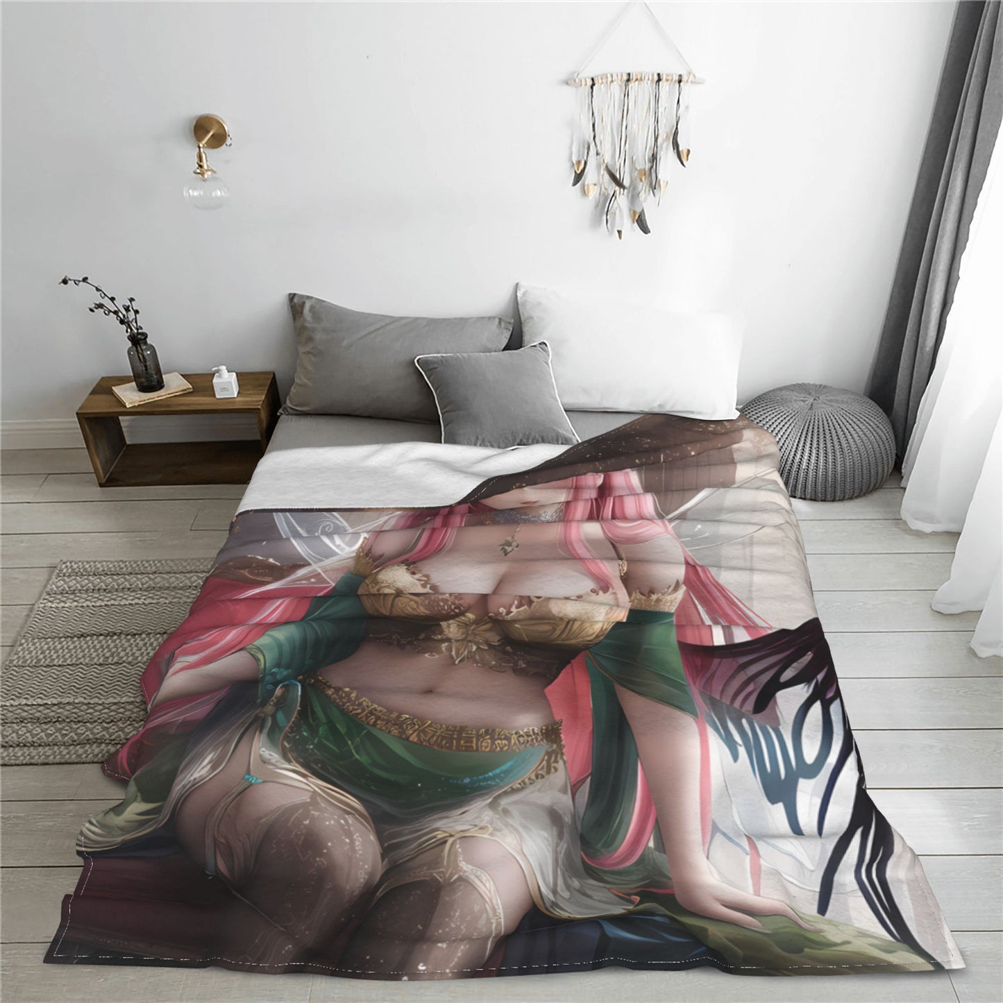 Fairy Blanket Anime Girls Cartoon HD Single Mattress Adult Sofa Bed Set Flannel for Children Teen Covers Bedding Blankets Gifts