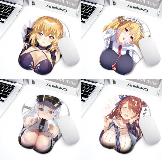 Sexy breast buttocks 3D mouse pad wrist support soft silicone