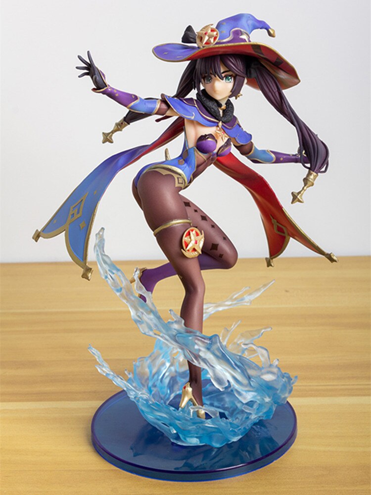 25cm Genshin Impact Action Figure Mona Anime Action Figure Collection Mona Sexy Girl PVC Model Doll Childrens Toy Gift Ornaments