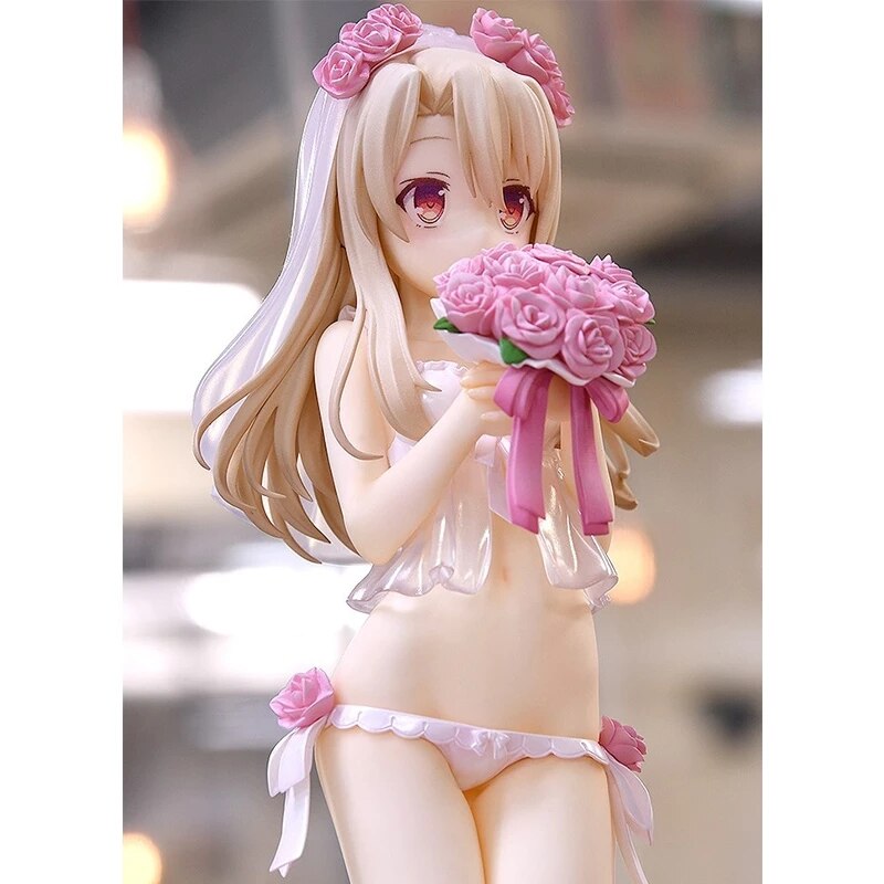 21CM Illyasviel von Einzbern Anime Fate/stay night Figure Sexy Wedding Dress Cute Model Standing PVC Collectible Toys Gift Doll