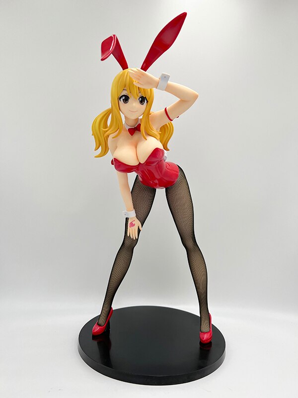 21cm FAIRY TAIL Sexy Girl Anime Figure Lucy Heartfilia Action Figure Lucy Heartfilia Bunny Girl Figurine Collection Model Toys