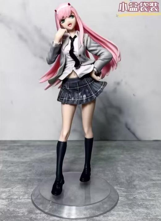 19cm Darling in the FranXX Zero Two Seifuku ver. Pvc Action Figure Decoration Japanese Anime Collection toys model doll gift