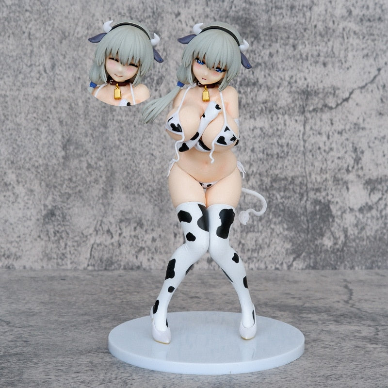 22cm DreamTech Uzaki-chan wa Asobitai! Sexy Anime Figure Tsuki Uzaki Action Figure Cow Pattern Bikini Figurine Adult Doll Toys