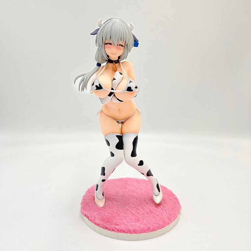 22cm DreamTech Uzaki-chan wa Asobitai! Sexy Anime Figure Tsuki Uzaki Action Figure Cow Pattern Bikini Figurine Adult Doll Toys