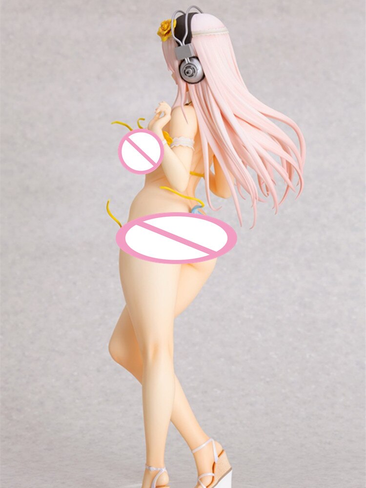 35cm Super Sonico Sexy Anime Figure SUPERSONICO Summer Vacation Action Figure Adult Anime Girl Figure Collectible Model Doll Toy