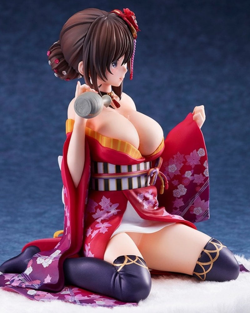 Native Pink Cat Original Character By Matarou 1/6 PVC Peeled Back Kimono Action Figure Anime Figure Adult Model Toy Doll Gift