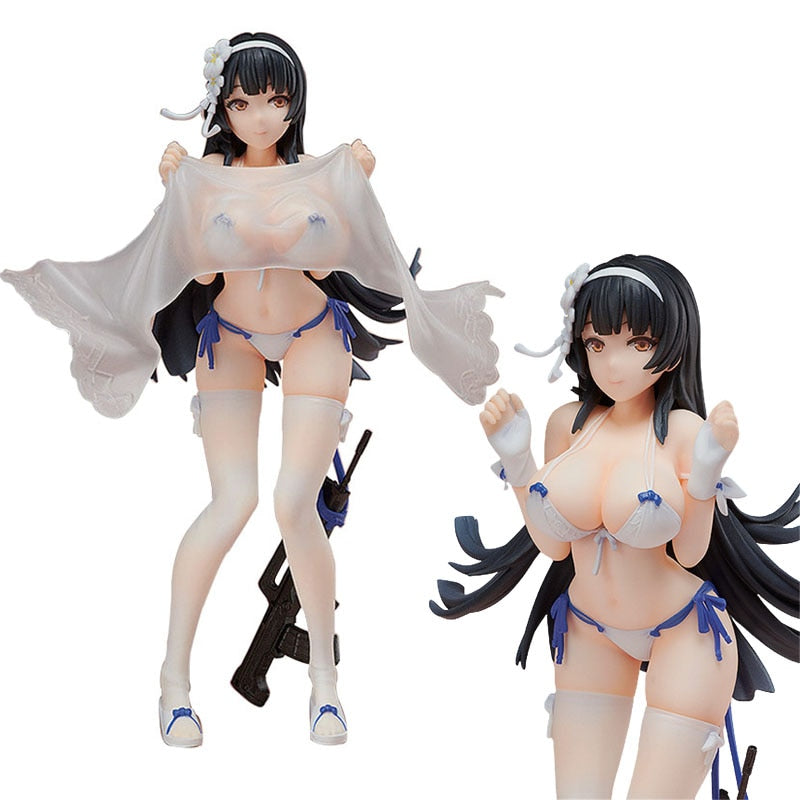 14CM Sexy Swimsuit Games Girls Frontline Anime Figure Sexy Undressing Standing Cute Girl Model PVC Static Toys Collection Doll