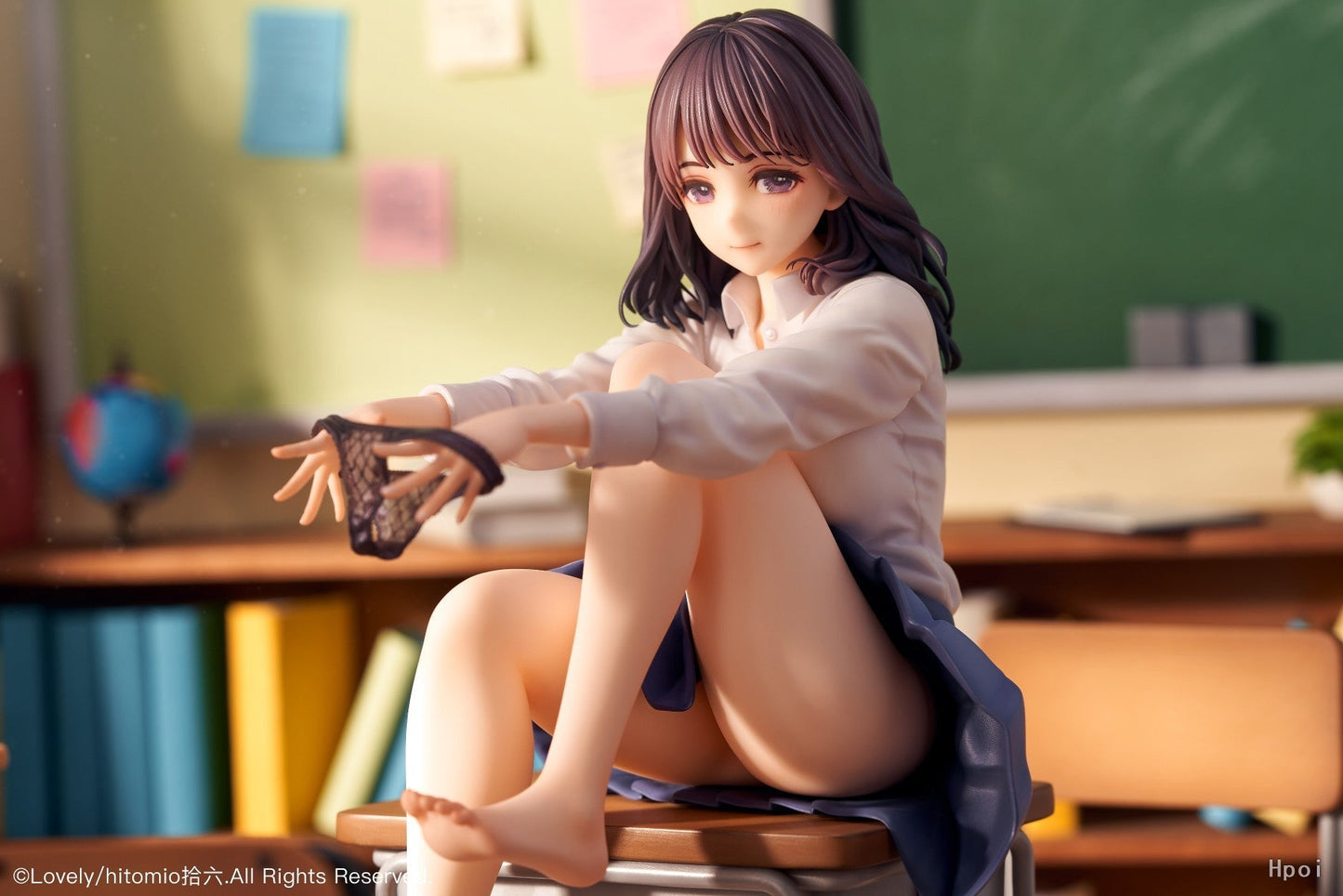 25CM  Japanese Anime Wind Blown After Class Sexy Girl Figure Pvc Action Figure toys Hentai model doll gift