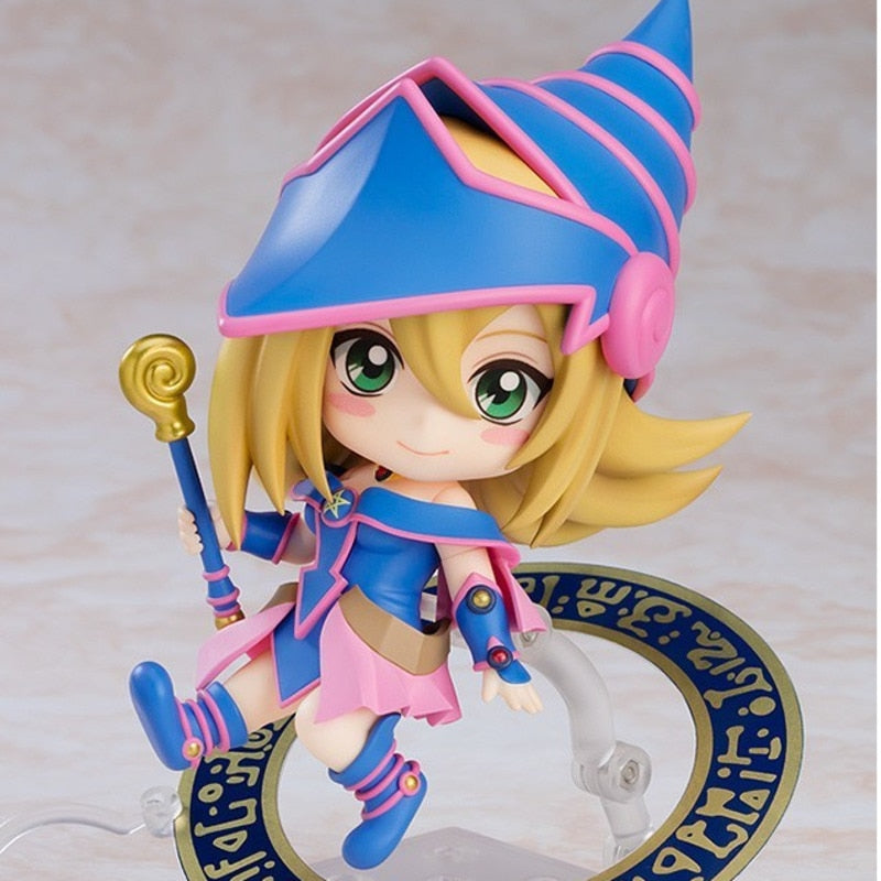 Yu Gi Oh Black Figure Magician Girl 1596 Dark Anime Figurine 10cm PVC Statue Collection Model Action Figure Toys Gifts For Kids