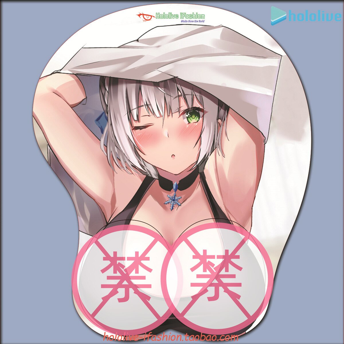 Shirogane Noel Sexy 3D Mousepad Vtuber hololive Hand Wrist Rest Mouse Pad Mousepad Silicone Breast Oppai Soft Mouse Mat Otaku