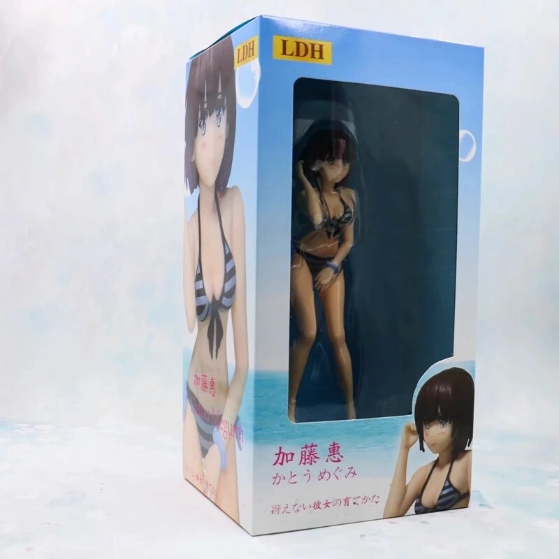 Anime Figure Sexy Swimsuit Megumi Kato Bent Over Standing Model PVC Gift Doll Collection Toys for Girls Static Decoration