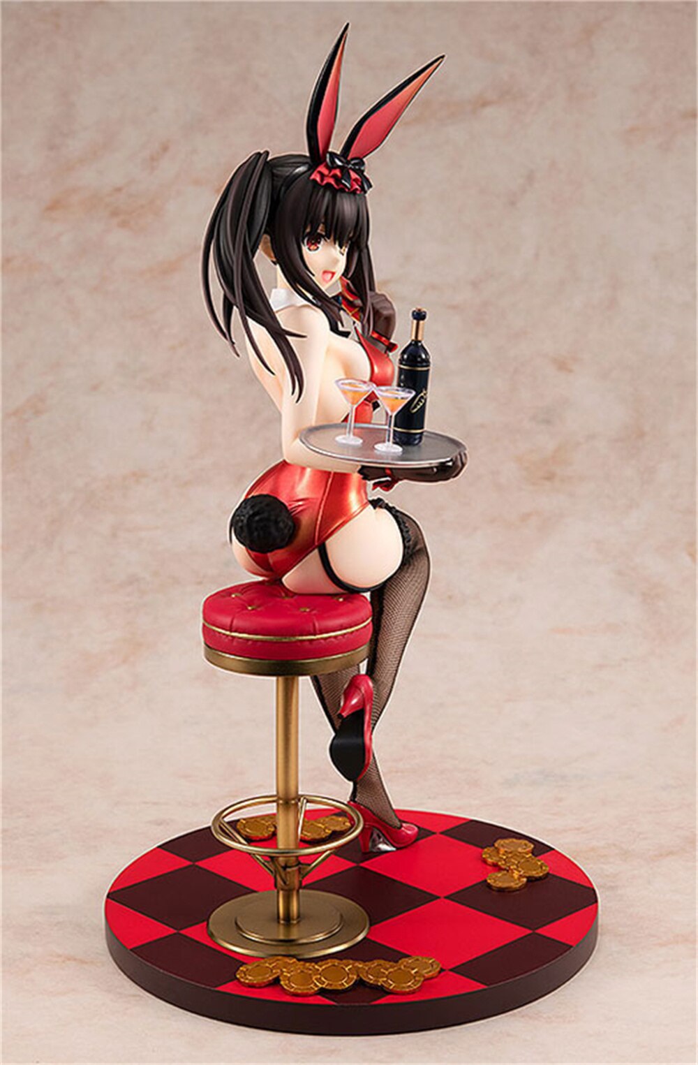 26cm Date A Live Tokisaki Kurumi 1/7 Bunny Ver PVC Action Figure Sexy Cut Girl Anime Hentai Model Dolls Collection Gift Toys