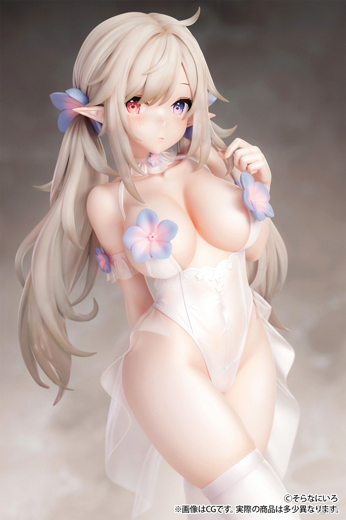 25CM Anime Figure Pure White Elf  Pvc Action Figure Home/Office Decoration Japanese Anime Collection toys Hentai model doll gift