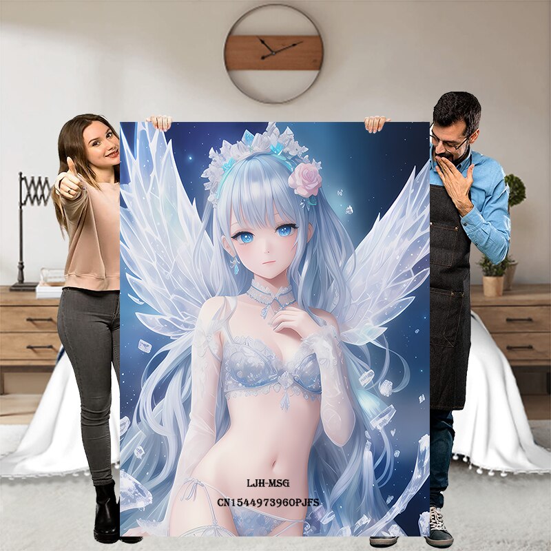 Hot Body Anime Sexy Girl Modern Blanket Flannel Soft Plush Hentai Sofa Bed Throwing Cartoon Blankets for Beds Gifts Dropshipping