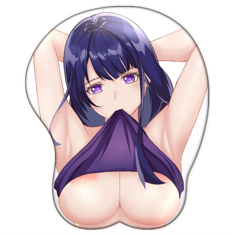 Stormpike 3D Mouse Pad with Wrist Rest Genshin Impact Raiden Shogun Soft Silicone Sexy Girl Anime Girl Big Oppai Mouse Pad