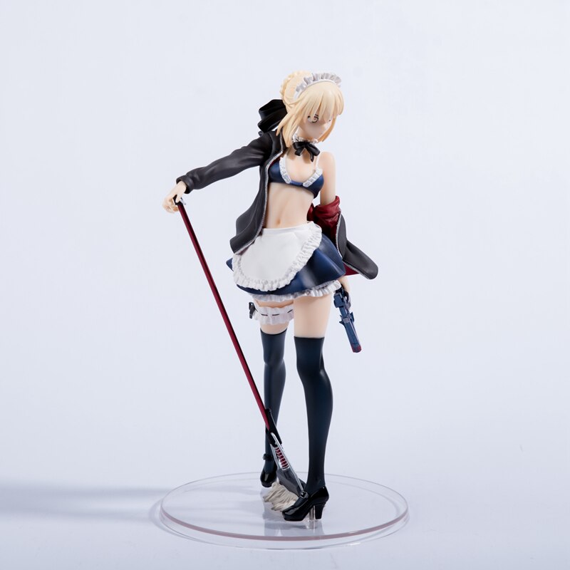 Fate/Grand Order Anime Figure Saber Altria Pendragon Swimwear Maid PVC Action Figure Toy Statue Model Toys Adult Collection Doll