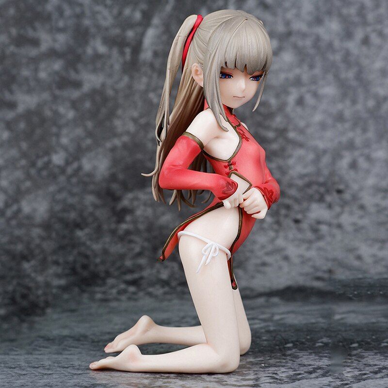 14cm Anime Beautiful Girl Action Figure Alice Cheongsam Sexy Girl Kawaii Doll PVC Collectible Model Toy Gift