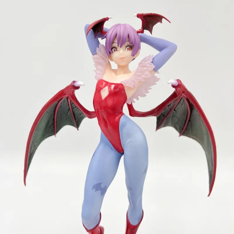 22cm Darkstalkers Bishoujo Lilith/Felicia Sexy Girl Anime Figure Vampire Morrigan Aensland Action Figure Adult Model Doll Toys