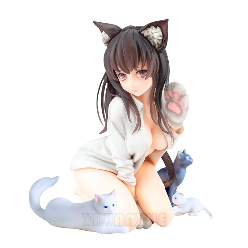 14cm DCTer Koyafu Catgirl Mia Sexy Anime Figure Native Skytube Nekomusume Miya Action Figure Adult Collection Model Doll Toys