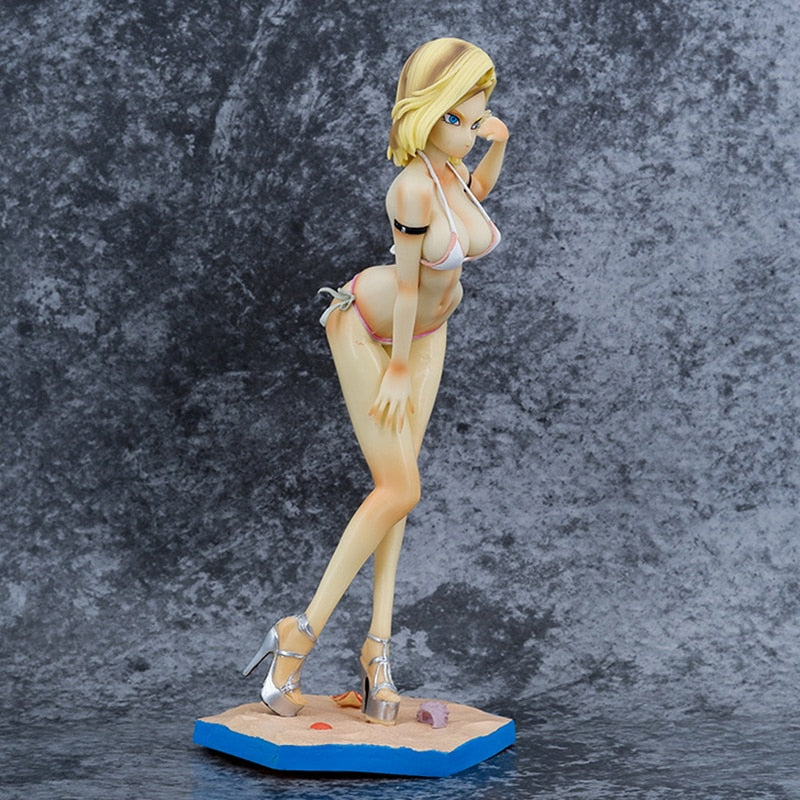 27cm Anime Dragon Ball Z Action Figure Lazuli Android 18 Bikini Swimsuit Sexy Girl Figurine PVC Collectible Model Toy Kid Gift