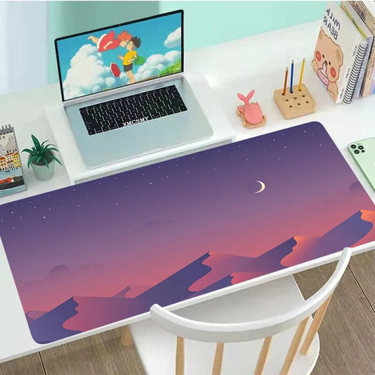 Moon Gaming Mouse Pad Pc Office Accessories Non-slip Keyboard Mat Deskmat Gamer Extended Large Mouse Pads Xxl Cheap Rubber Mats