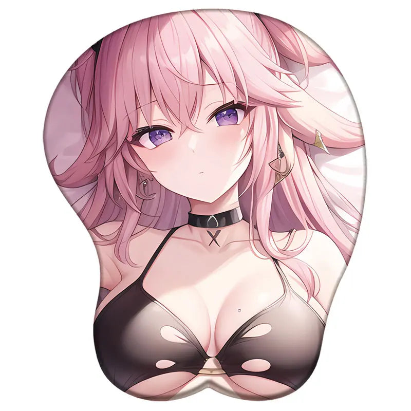 Genshin Impact 3D Silicone Mousepad Raiden Shogun Yae Miko Kokomi Wrist Support Mouse Pad Anime Game Sexy Wrist Rest Mouse Mat