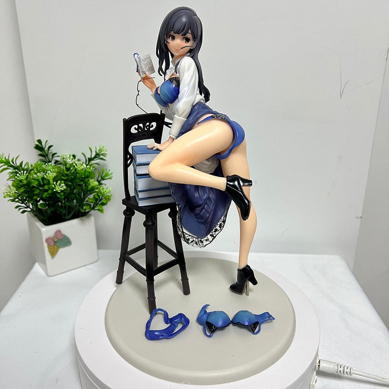 25cm Daiki Kougyou Sexy Anime Figure Majimeka!? Fuuki Iin-san Action Figure Wet JK Sexy Girl Figure Aldult Collection Model Toy