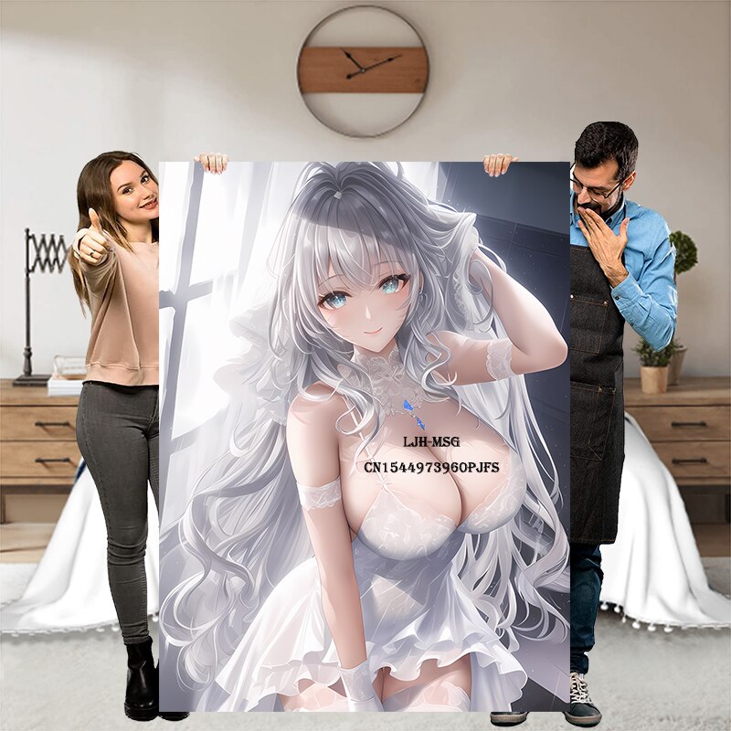 Japanese Anime Kawaii Girl Blanket Flannel Soft Plush Sofa Bed Throwing Personalized Decorative Otaku Waifu Gift for Bed Decor