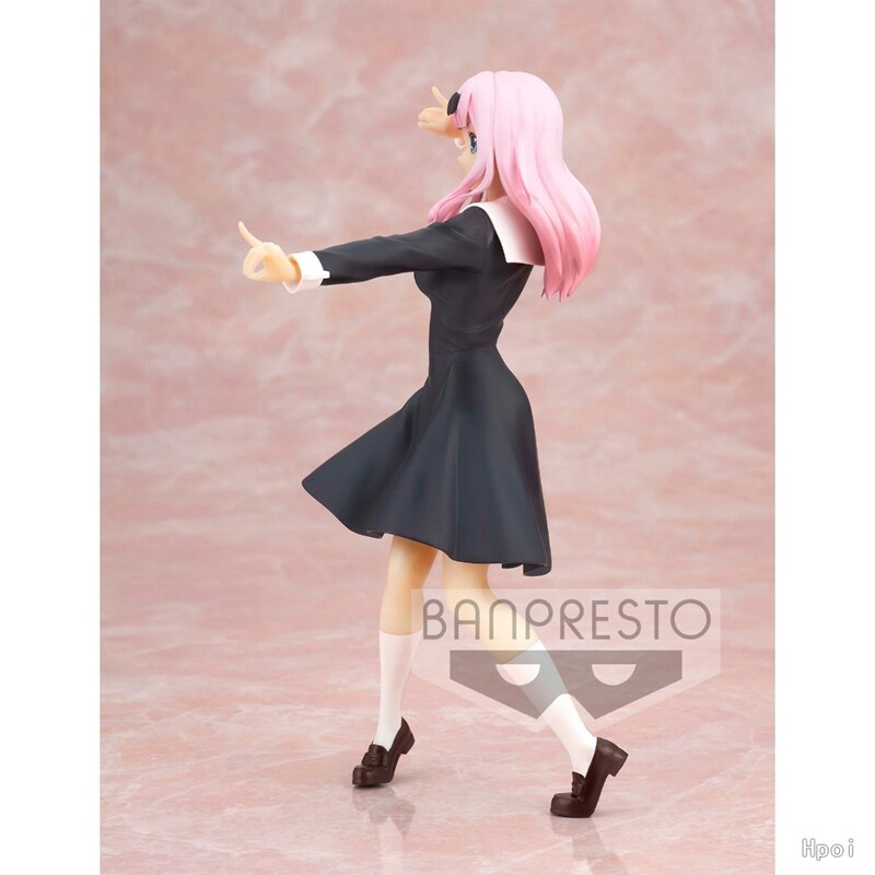 Anime Figure Kaguya-sama：Love Is War Fujiwara Chika Shinomiya Kaguya Pink Hair Black Dress Model Toy Gift Collection Ornaments