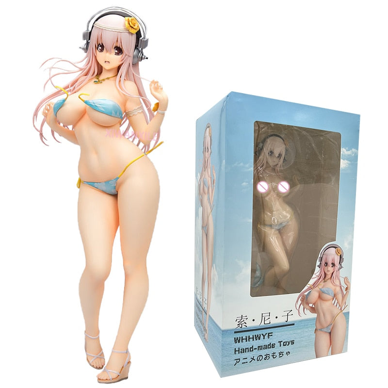 35cm Super Sonico Sexy Anime Figure SUPERSONICO Summer Vacation Action Figure Anime Girl Figure Collectible Model Doll Toy Gifts