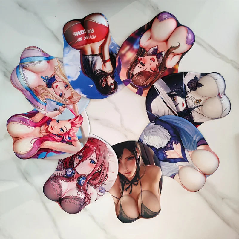 Honkai Impact 3rd Aponia Nun Girl Sexy Big Boobs Mouse Pad Gamer Anime Cute Wrist Rest 3D Oppai Silicone Gel Mat Mousepad