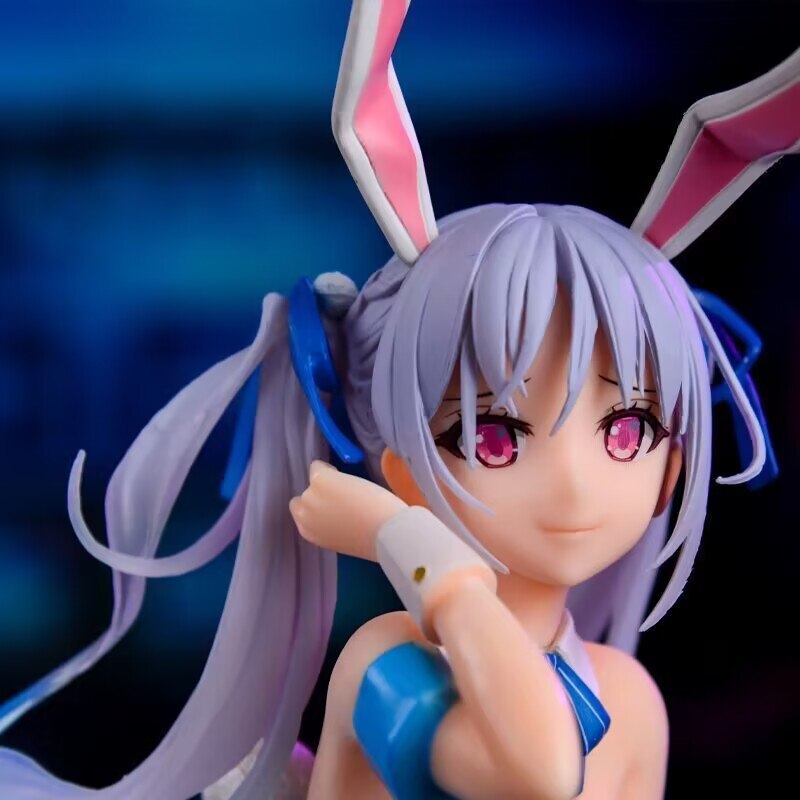 24cm Bunny Girl Chris Aqua Blue Anime Figure 1/4 Scale Chris Aqua Sexy Girls Swimwear Anime Action Figure Model Collection Toys