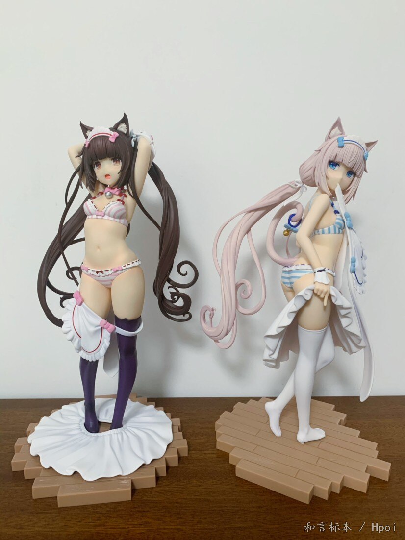 24cm Nekopara Vanilla Chocola Sexy Anime Girl Figure PLUM Nekopara Dress up time Action Figure Adult Collectible Model Doll Toys