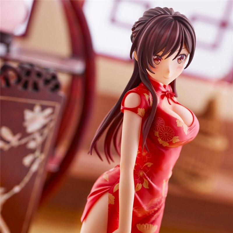 Anime Rental Girlfriend Figure Ichinose Chizuru Cheongsam Girl Action Figure Mizuhara Chizuru Collection PVC Model Doll Kids Toy