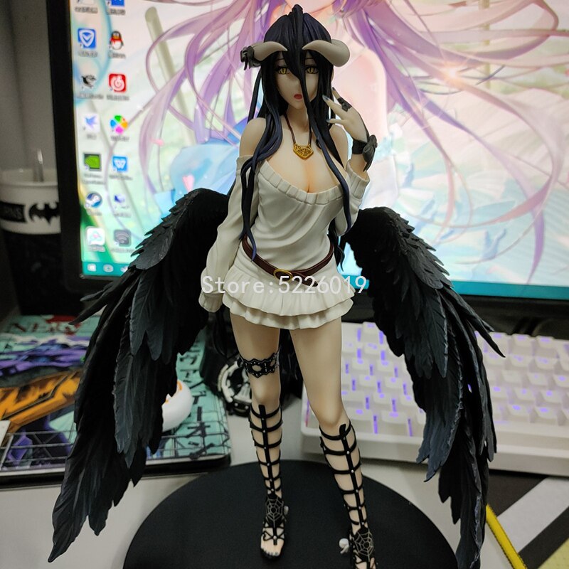 28cm Overlord Albedo Anime Figure Overlord III Albedo So-Bin Action Figure 642# Albedo Figurine 631# Ainz Ooal Gown Figure Toys