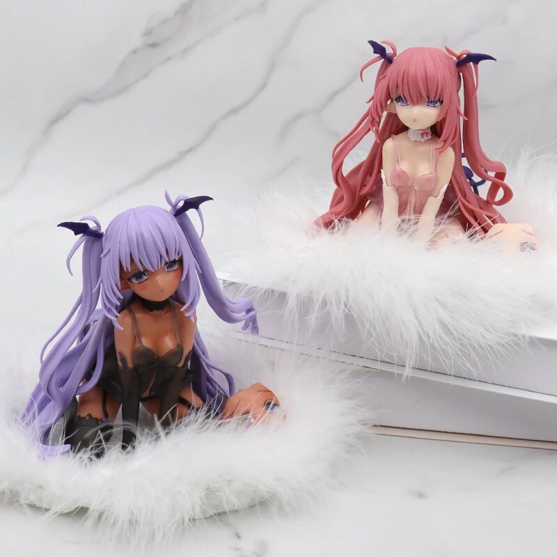 13CM Anime Action Figure Two-dimensional girl Sexy Swimsuit LuLu Seated Face Swap Model PVC Collection Toys Static Doll With Box