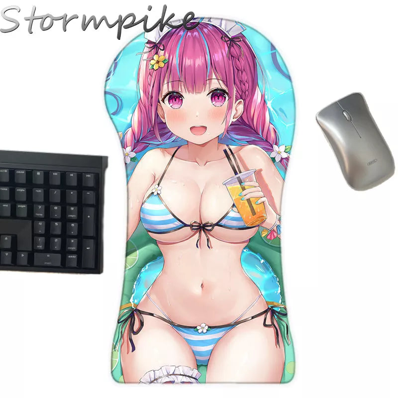 2022 New Creative Hololive Swimsuit 3D Whole Body Large Mouse Pad Gaming Anime Sexy Oppai Pad Ass Mousepad with Arm Wrist Rest