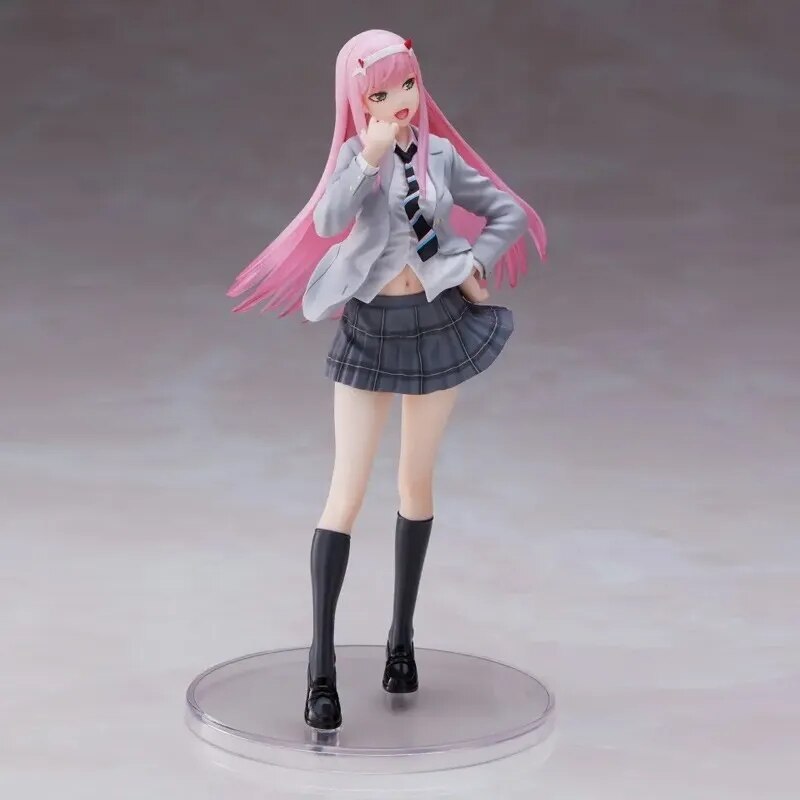 19cm Darling in the FranXX Zero Two Seifuku ver. Pvc Action Figure Decoration Japanese Anime Collection toys model doll gift