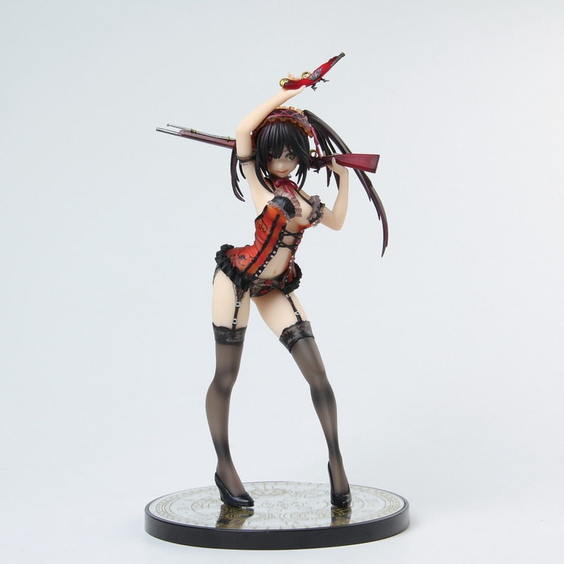 24CM Alphamax Date A Live Kurumi Tokisaki Lingerie Ver. 1/7 Pvc action Figure Adults Collection Model doll gifts