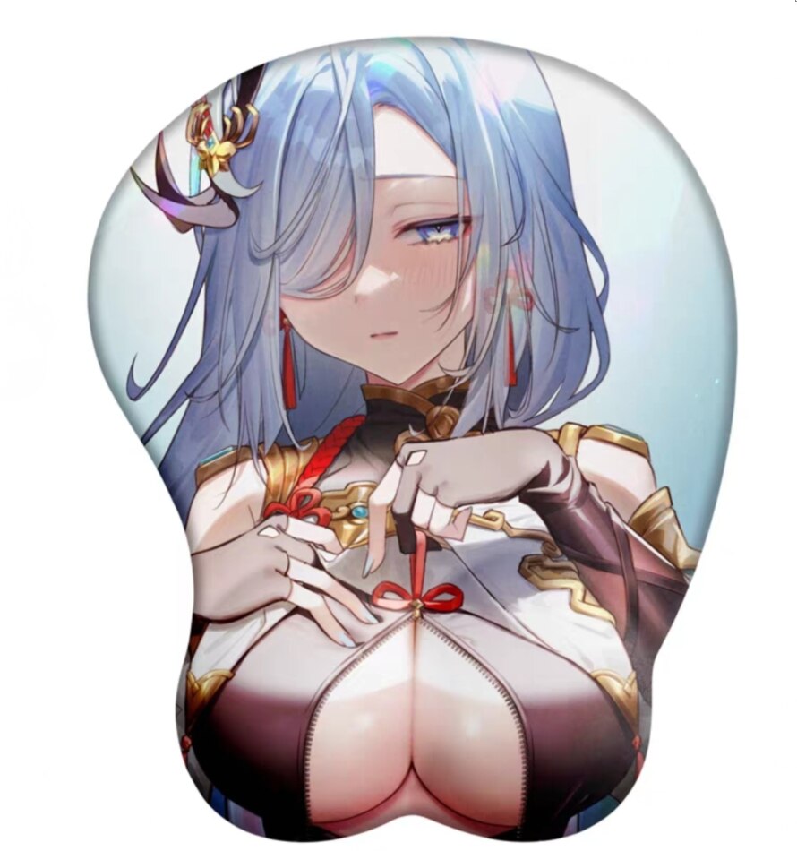 3D Genshin Impact Zhongli Mouse Pad Klee Anime Kawaii Hutao Stereo Mousepad Oppai Silicone Wrist Pad Gaming Mouse Mat Customeriz