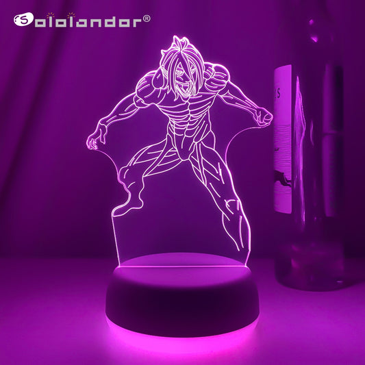 Newest Anime 3d Light Attack on Titan Table Lamp for Home Decoration Birthday Gift Manga Attack on Titan LED Night Light Lamp