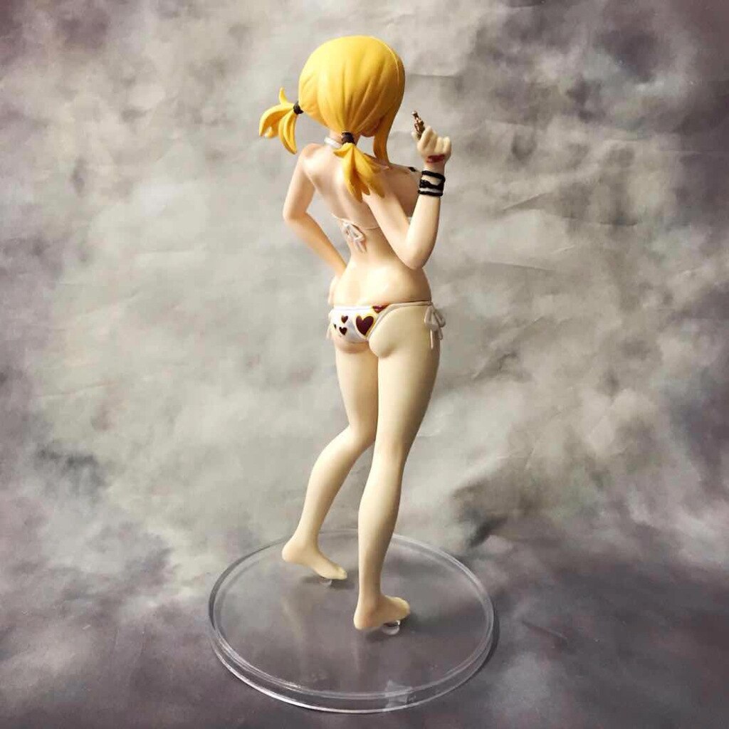 24cm Anime Fairy Tail Lucy Heartphilia Swimsuit Bikini Ver. 1/7 PVC Action Figure Model Sexy Girl Decoration Toys Doll Brand New