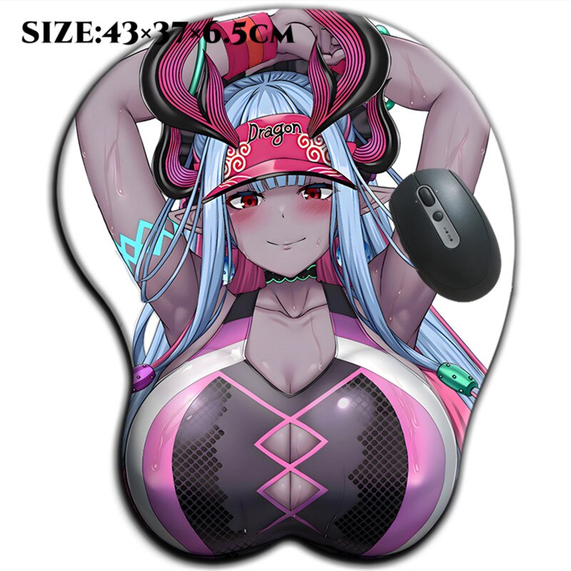 Hentai Fate tamamo no mae no correction 3D Silicone Big Breasts Mouse Pad Sexy Oppai Super Large Size Anime Gamer Boob Desk Mat