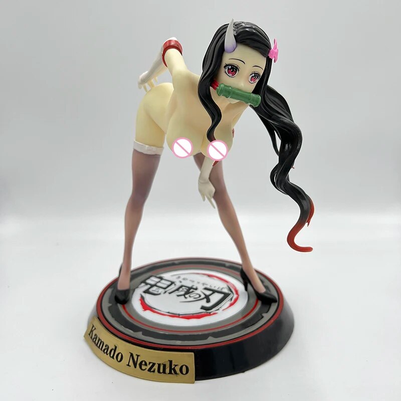 23cm Kimetsu no Yaiba Anime Figure Demon Slayer Kamado Nezuko Sexy Girl Action Figure Mitsuri/Shinobu Figurine Model Doll Toys