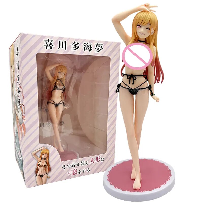 23cm My Dress-Up Darling Marin Kitagawa Sexy Anime Girl Figure Marin Kitagawa Bikini Action Figure Collectible Model Doll Toys